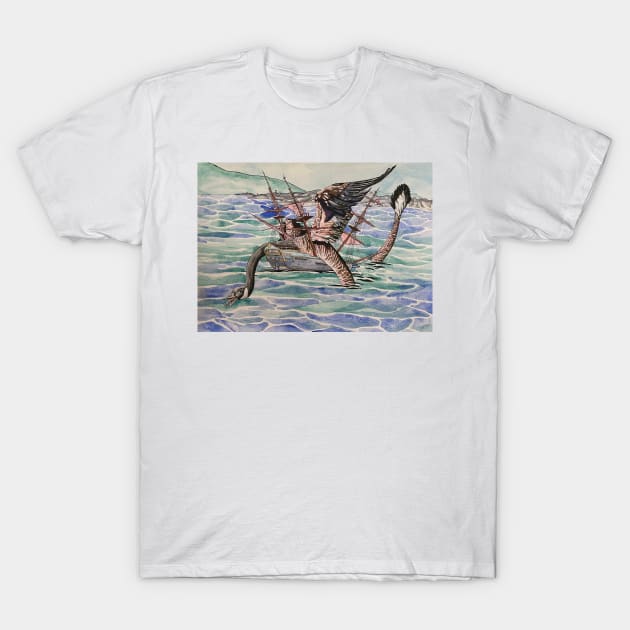 Goose Serpent T-Shirt by RaLiz